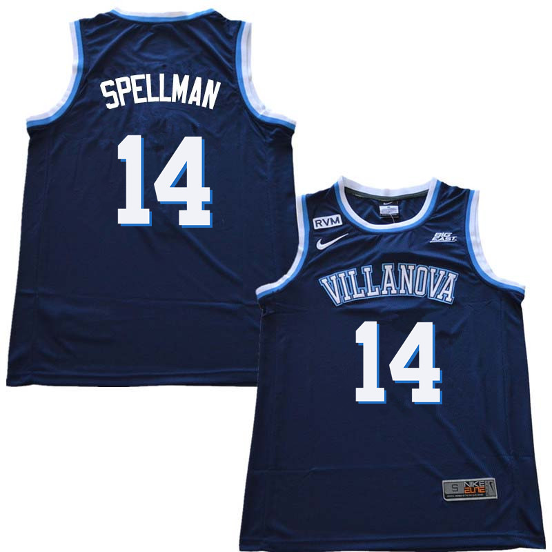 2018 Men #14 Omari Spellman Willanova Wildcats College Basketball Jerseys Sale-Navy - Click Image to Close